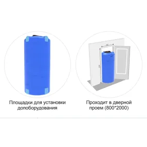ёмкость a 100 л синяя цилиндрическая вертикальная